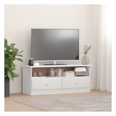 vidaXL TV skříňka se zásuvkami ALTA bílá 100x35x41 cm masivní borovice