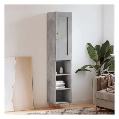 vidaXL Skříň highboard betonově šedá 34,5x34x180 cm kompozitní dřevo