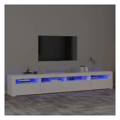 vidaXL TV skříňka s LED osvětlením bílá 240x35x40 cm