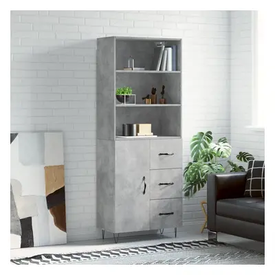 vidaXL Skříň highboard betonově šedá 69,5x34x180 cm kompozitní dřevo