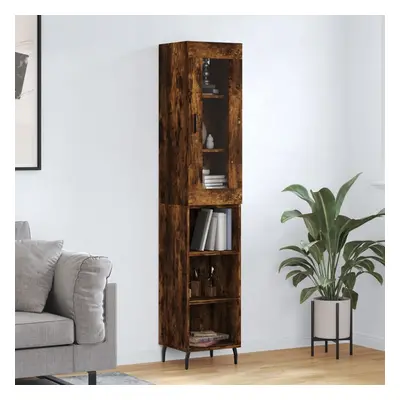 vidaXL Skříň highboard kouřový dub 34,5 x 34 x 180 cm kompozitní dřevo