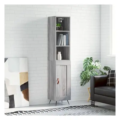 vidaXL Skříň highboard šedá sonoma 34,5 x 34 x 180 cm kompozitní dřevo