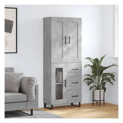 vidaXL Skříň highboard betonově šedá 69,5x34x180 cm kompozitní dřevo