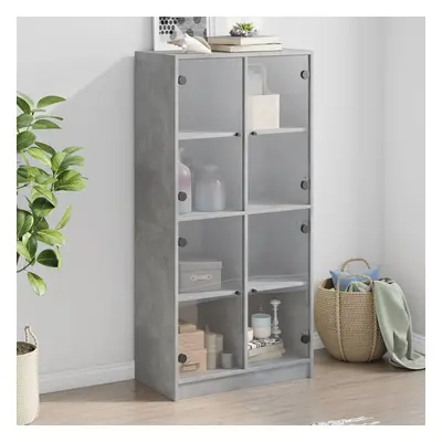 vidaXL Highboard s dvířky betonově šedý 68x37x142 cm kompozitní dřevo