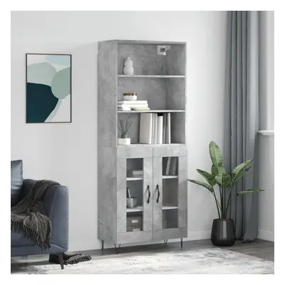 vidaXL Skříň highboard betonově šedá 69,5x34x180 cm kompozitní dřevo