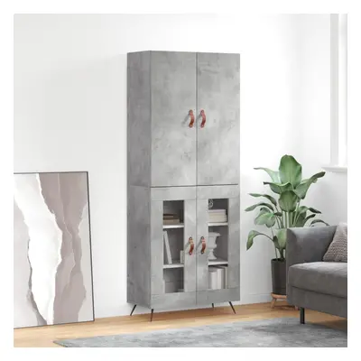 vidaXL Skříň highboard betonově šedá 69,5x34x180 cm kompozitní dřevo