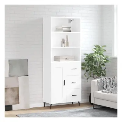 vidaXL Skříň highboard bílá 69,5 x 34 x 180 cm kompozitní dřevo