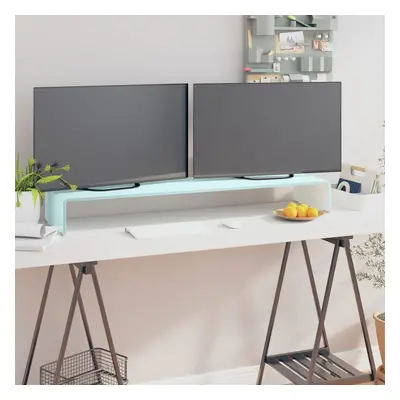 vidaXL TV stolek / podstavec na monitor sklo zelený 110 x 30 x 13 cm