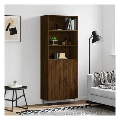 vidaXL Skříň highboard hnědý dub 69,5 x 34 x 180 cm kompozitní dřevo