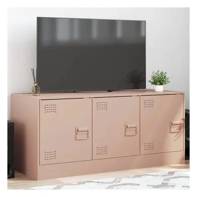 vidaXL TV skříňka růžová 99 x 39 x 44 cm ocel