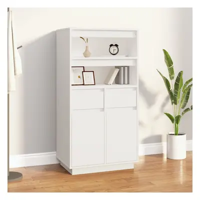 vidaXL Skříň highboard bílá 60 x 40 x 116,5 cm masivní borové dřevo