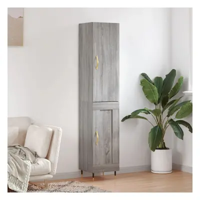 vidaXL Skříň highboard šedá sonoma 34,5 x 34 x 180 cm kompozitní dřevo