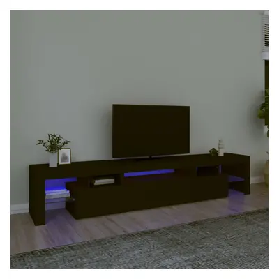 vidaXL TV skříňka s LED osvětlením černá 215x36,5x40 cm