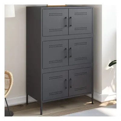 vidaXL Skříň highboard antracitová 68 x 39 x 113 cm ocel