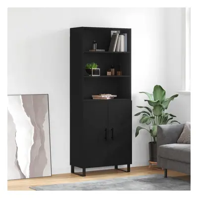 vidaXL Skříň highboard černá 69,5 x 34 x 180 cm kompozitní dřevo