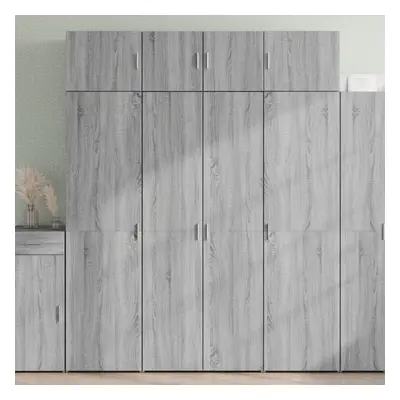 vidaXL Skříň highboard šedá sonoma 80 x 42,5 x 185 cm kompozitní dřevo