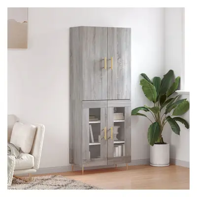 vidaXL Skříň highboard šedá sonoma 69,5 x 34 x 180 cm kompozitní dřevo