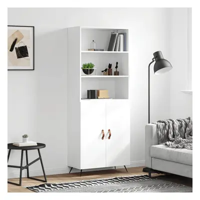 vidaXL Skříň highboard bílá 69,5 x 34 x 180 cm kompozitní dřevo