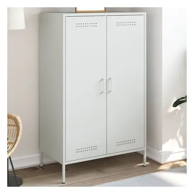 vidaXL Skříň highboard bílá 68 x 39 x 113 cm ocel