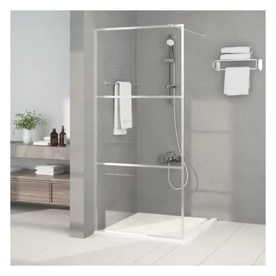 vidaXL Sprchová zástěna walk-in stříbrná 90 x 195 cm čiré ESG sklo