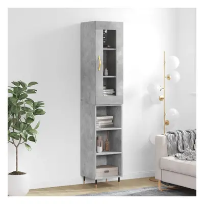 vidaXL Skříň highboard betonově šedá 34,5x34x180 cm kompozitní dřevo