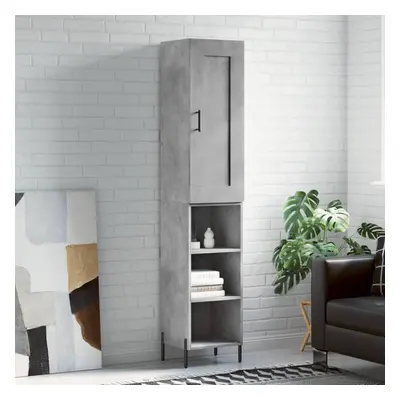 vidaXL Skříň highboard betonově šedá 34,5x34x180 cm kompozitní dřevo