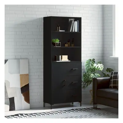 vidaXL Skříň highboard černá 69,5 x 34 x 180 cm kompozitní dřevo