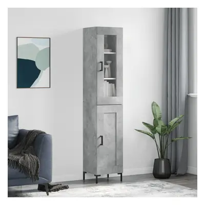 vidaXL Skříň highboard betonově šedá 34,5x34x180 cm kompozitní dřevo