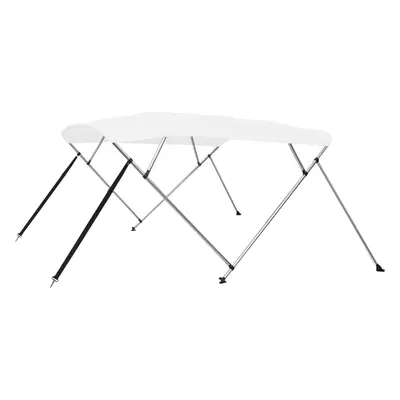 vidaXL Bimini stříška se 4 oblouky bílá 243 x 196 x 137 cm