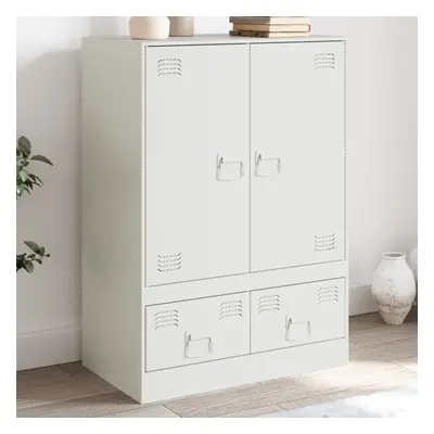 vidaXL Highboard bílý 67 x 39 x 95 cm ocel