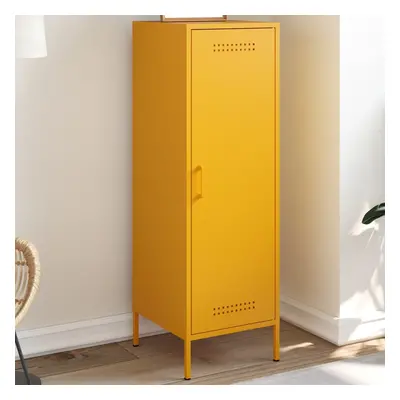 vidaXL Skříň highboard hořčicově žlutá 36 x 39 x 113 cm ocel