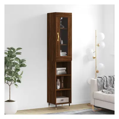 vidaXL Skříň highboard hnědý dub 34,5 x 34 x 180 cm kompozitní dřevo