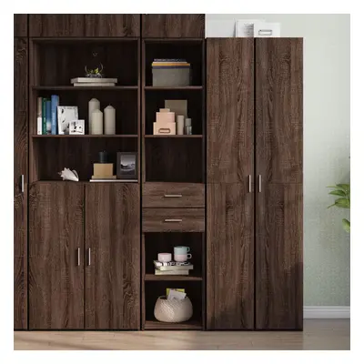 vidaXL Skříň highboard hnědý dub 40 x 42,5 x 185 cm kompozitní dřevo