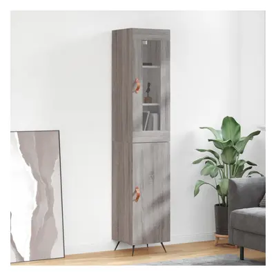 vidaXL Skříň highboard šedá sonoma 34,5 x 34 x 180 cm kompozitní dřevo