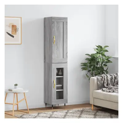 vidaXL Skříň highboard šedá sonoma 34,5 x 34 x 180 cm kompozitní dřevo