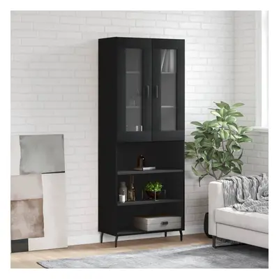 vidaXL Skříň highboard černá 69,5 x 34 x 180 cm kompozitní dřevo