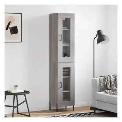 vidaXL Skříň highboard šedá sonoma 34,5 x 34 x 180 cm kompozitní dřevo