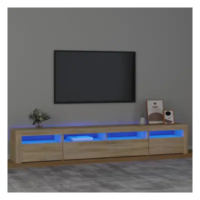 vidaXL TV skříňka s LED osvětlením dub sonoma 240x35x40 cm