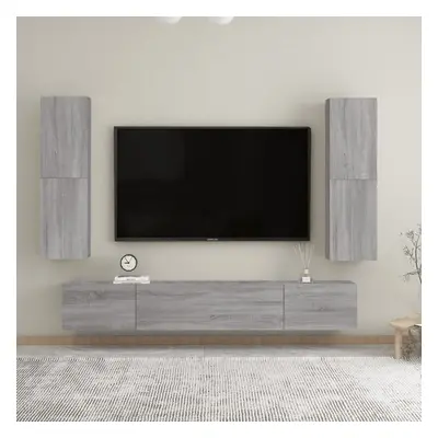 vidaXL Nástěnné TV skříňky 2 ks šedé sonoma 30,5 x 30 x 110 cm