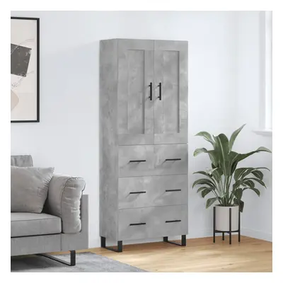 vidaXL Skříň highboard betonově šedá 69,5x34x180 cm kompozitní dřevo