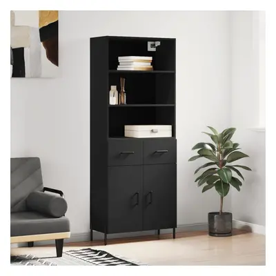 vidaXL Skříň highboard černá 69,5 x 34 x 180 cm kompozitní dřevo