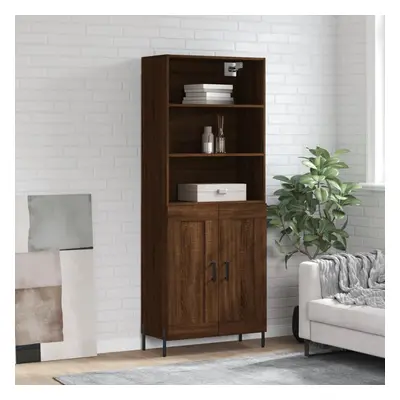 vidaXL Skříň highboard hnědý dub 69,5 x 34 x 180 cm kompozitní dřevo