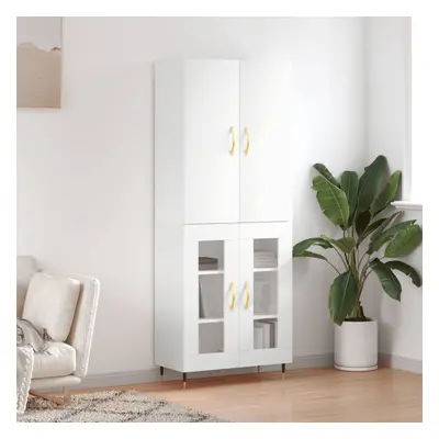 vidaXL Skříň highboard bílá 69,5 x 34 x 180 cm kompozitní dřevo