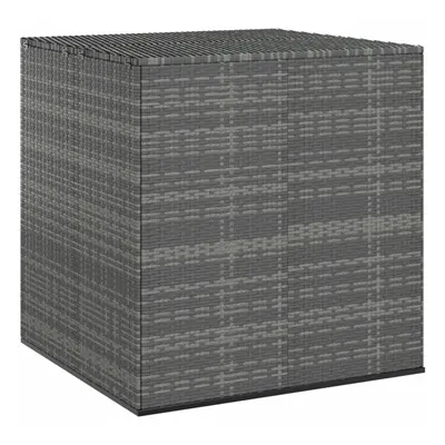 vidaXL Zahradní úložný box PE ratan 100 x 97,5 x 104 cm šedý