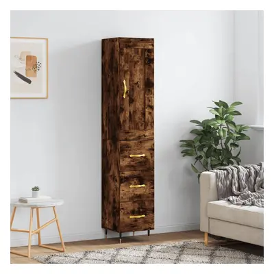 vidaXL Skříň highboard kouřový dub 34,5 x 34 x 180 cm kompozitní dřevo