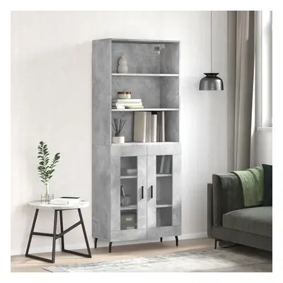 vidaXL Skříň highboard betonově šedá 69,5x34x180 cm kompozitní dřevo