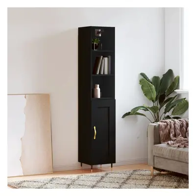 vidaXL Skříň highboard černá 34,5 x 34 x 180 cm kompozitní dřevo