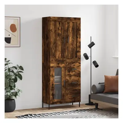 vidaXL Skříň highboard kouřový dub 69,5 x 34 x 180 cm kompozitní dřevo