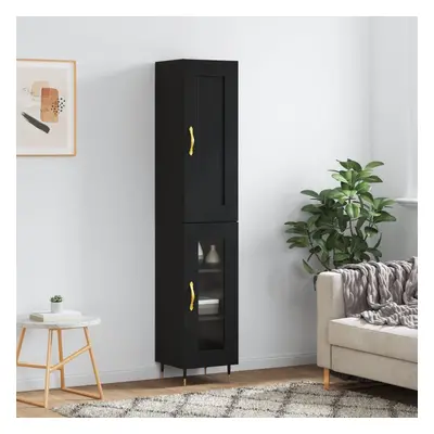 vidaXL Skříň highboard černá 34,5 x 34 x 180 cm kompozitní dřevo