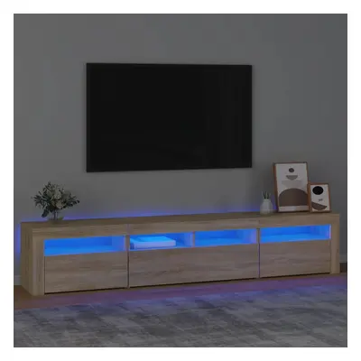 vidaXL TV skříňka s LED osvětlením dub sonoma 210 x 35 x 40 cm